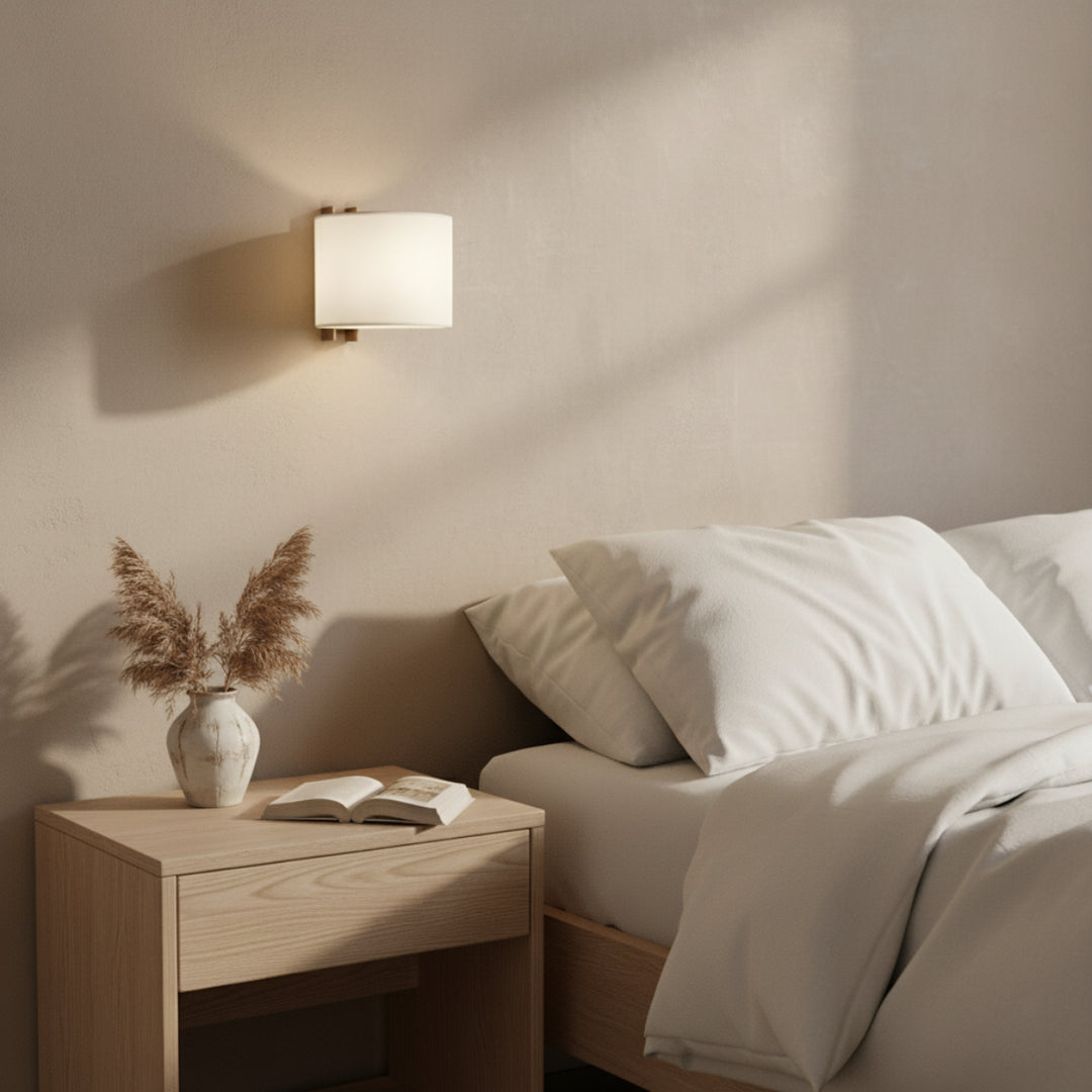 Japanische Leinen-Wandlampe