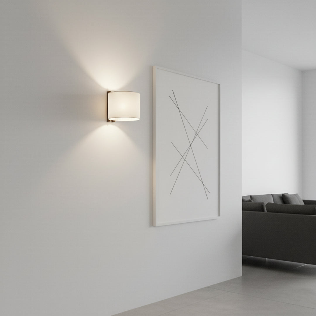 Japanische Leinen-Wandlampe