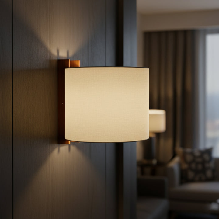 Japanische Leinen-Wandlampe