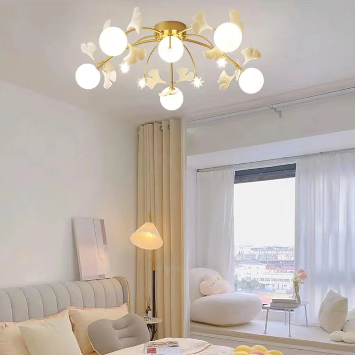 Jaro Glass Ginkgo Ceiling Lamp 10