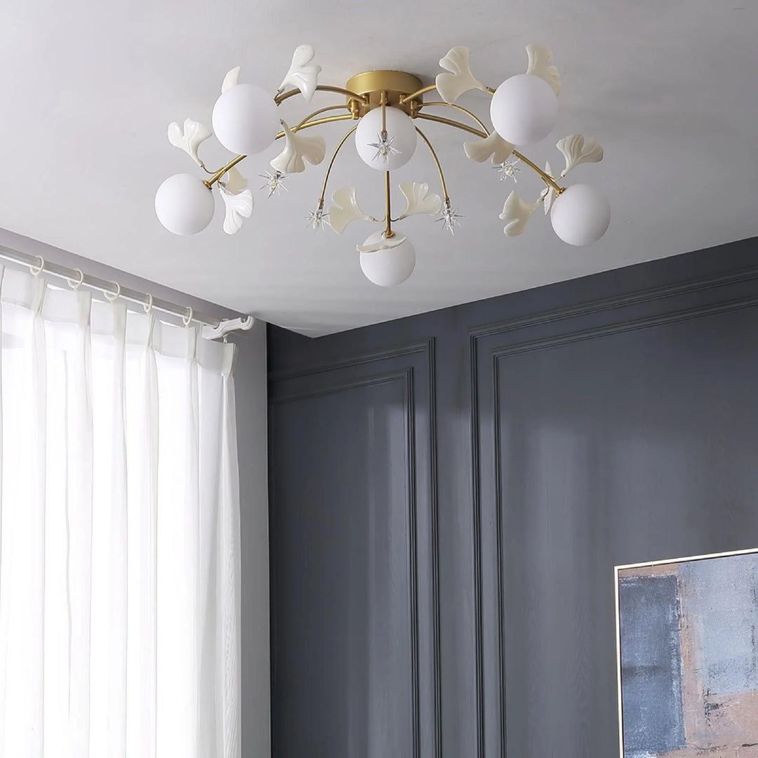 Jaro Glass Ginkgo Ceiling Lamp 4