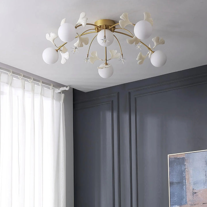 Jaro Glass Ginkgo Ceiling Lamp 4