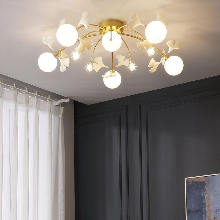 Jaro Glass Ginkgo Ceiling Lamp 5