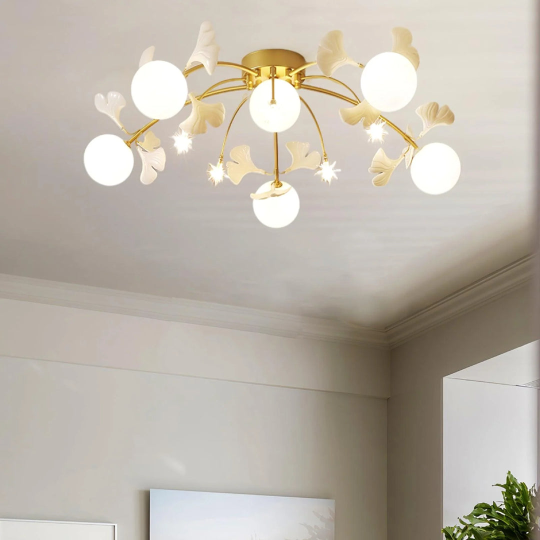 Jaro Glass Ginkgo Ceiling Lamp 6