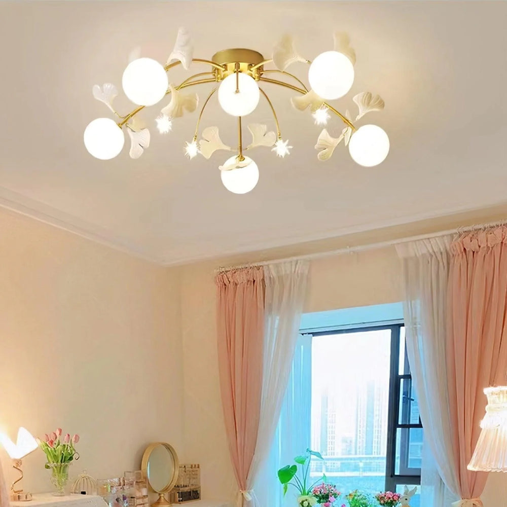 Jaro Glass Ginkgo Ceiling Lamp 7