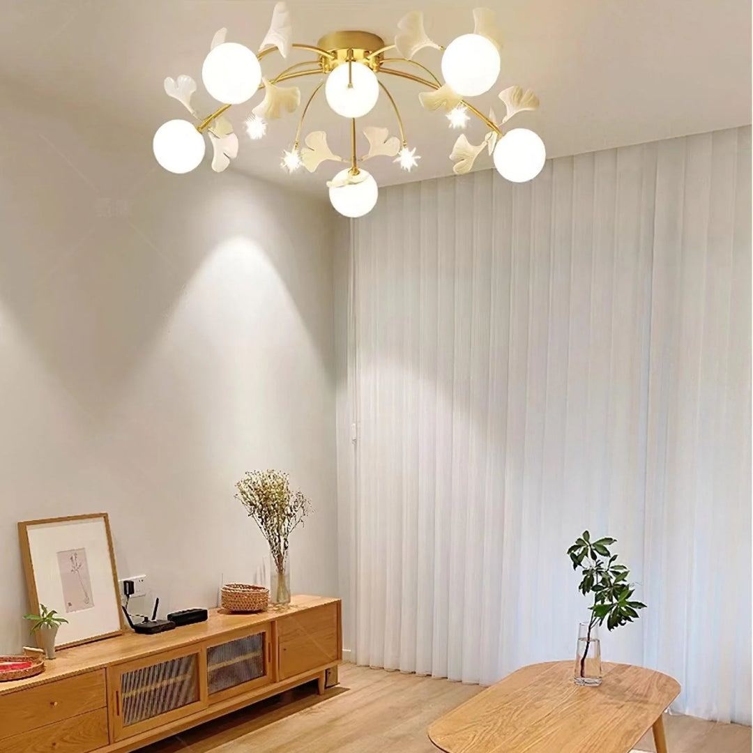 Jaro Glass Ginkgo Ceiling Lamp 9