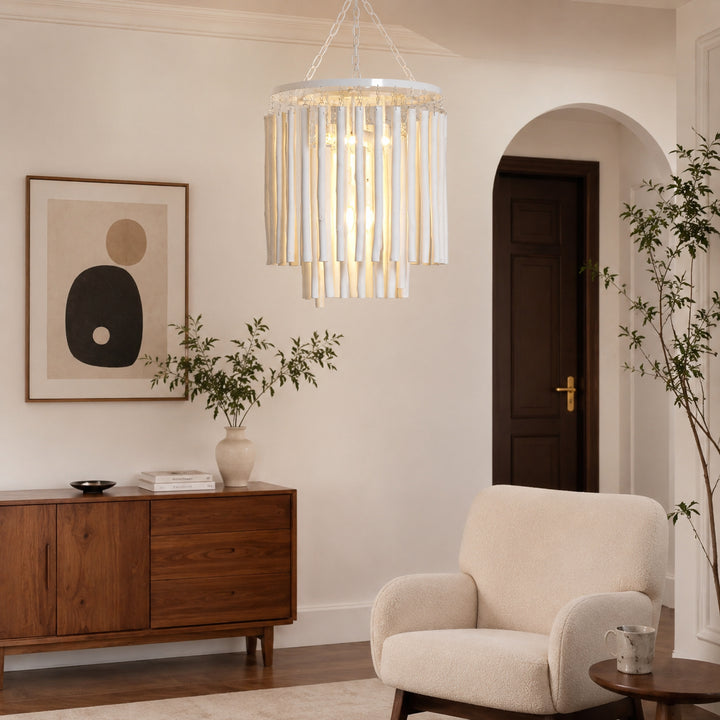 Kavor Wood Rod Chandelier 1