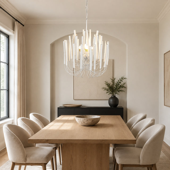 Kavor Wood Rod Chandelier 11