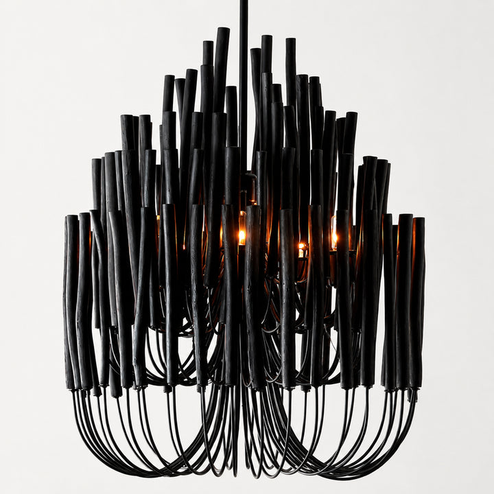 Kavor Wood Rod Chandelier 16