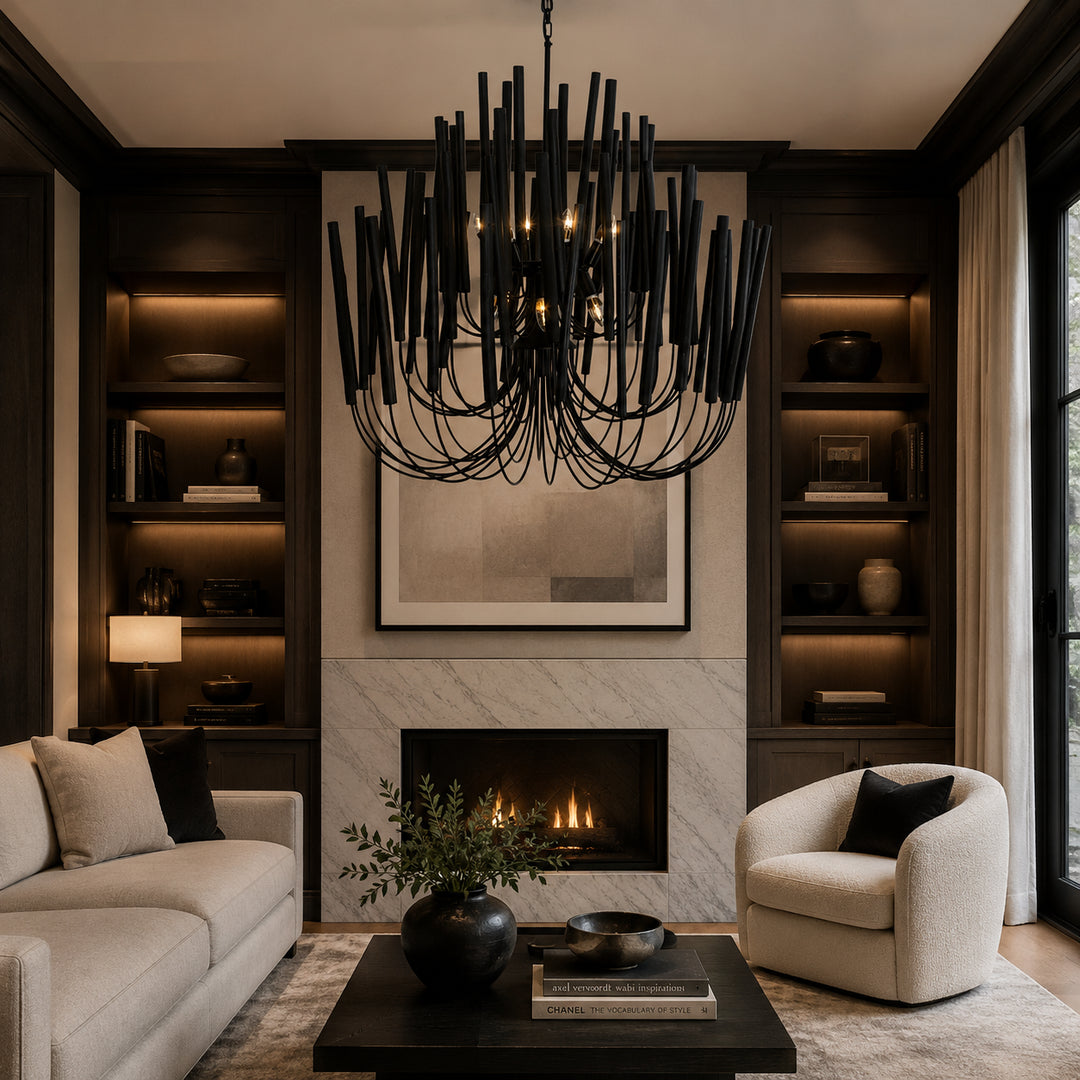 Kavor Wood Rod Chandelier 3