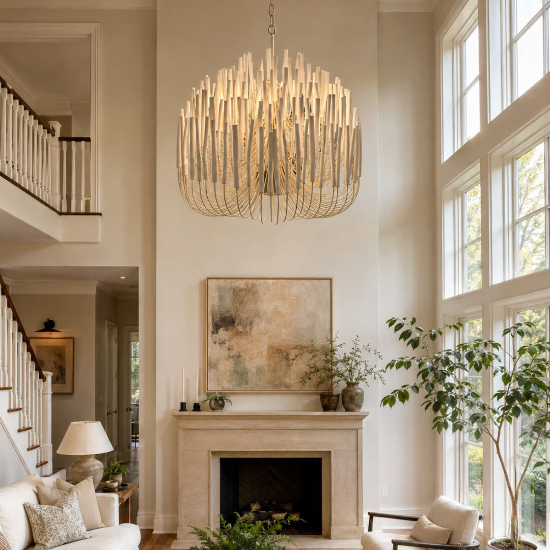 Kavor Wood Rod Chandelier 4