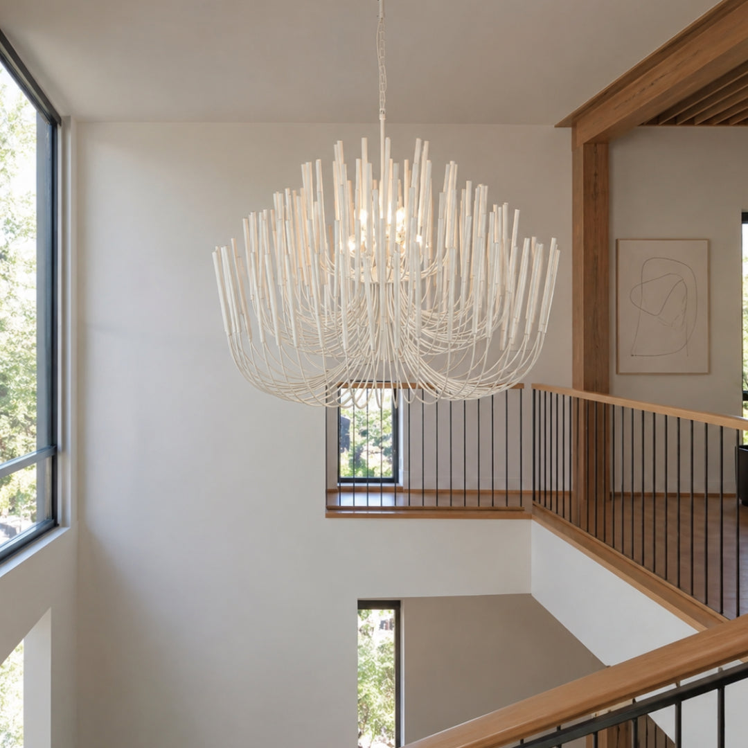 Kavor Wood Rod Chandelier 7