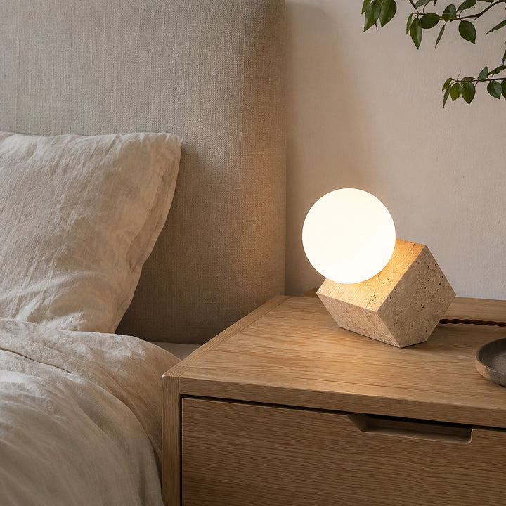 Kavrelune Travertine Table Lamp 1
