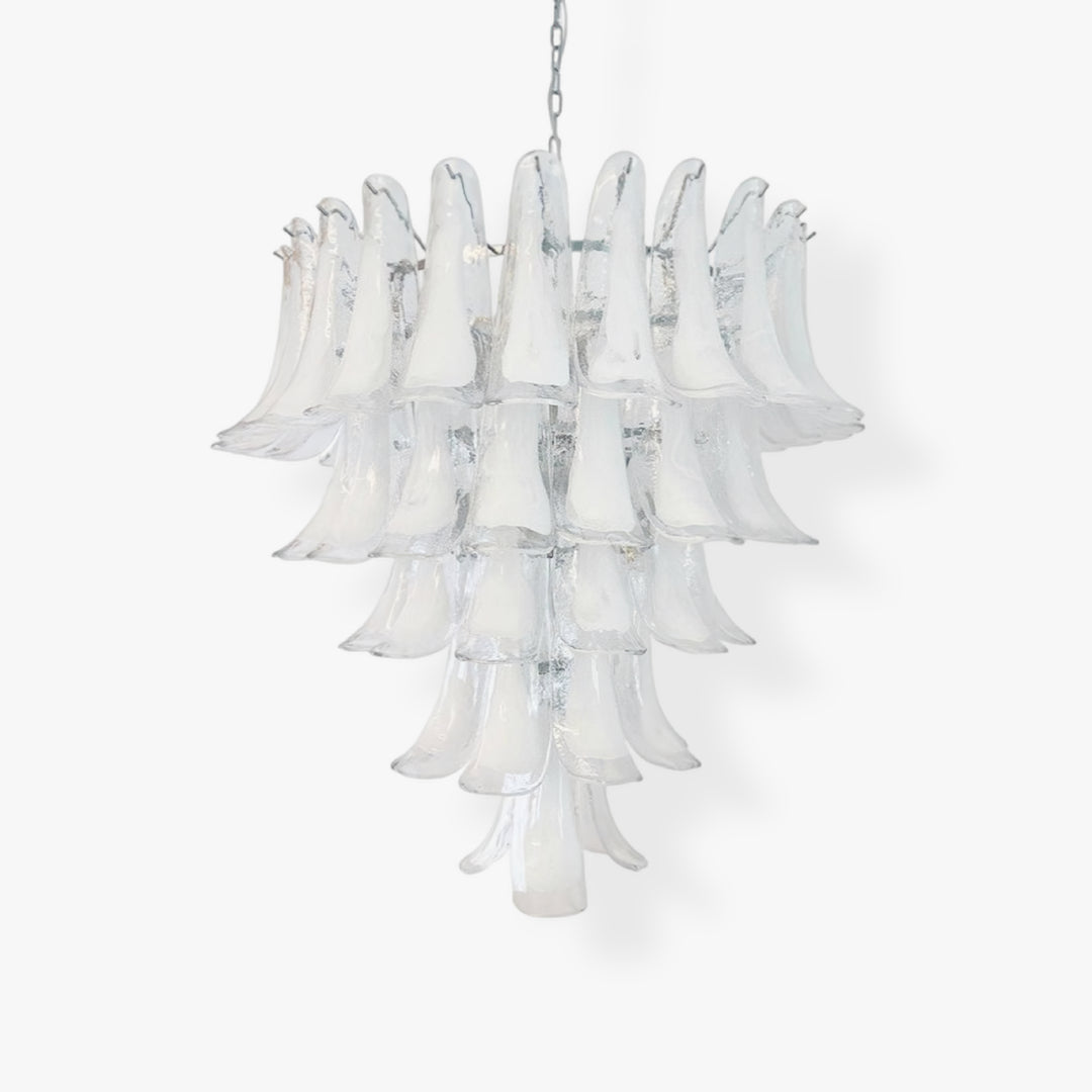 Leaf Feather Murano Glass Chandelier 1