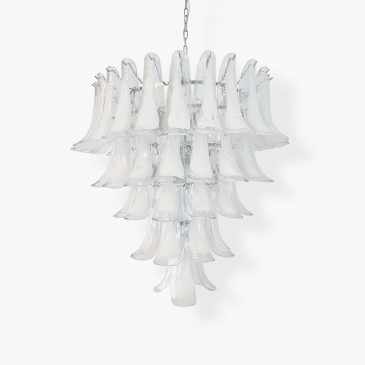 Leaf Feather Murano Glass Chandelier 1