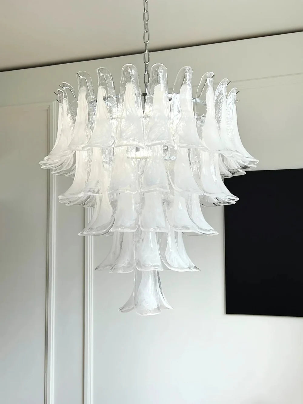 Leaf Feather Murano Glass Chandelier 3