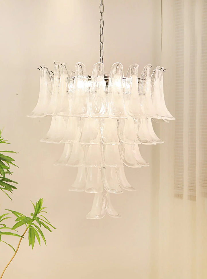 Leaf Feather Murano Glass Chandelier 4