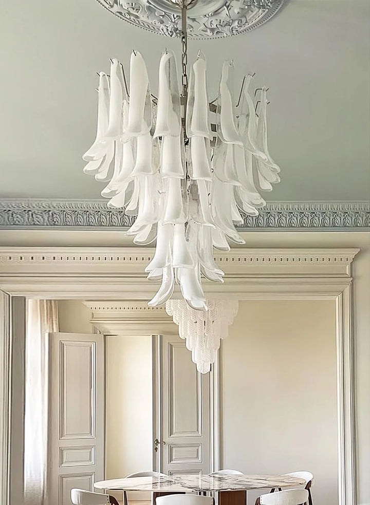 Leaf Feather Murano Glass Chandelier 6