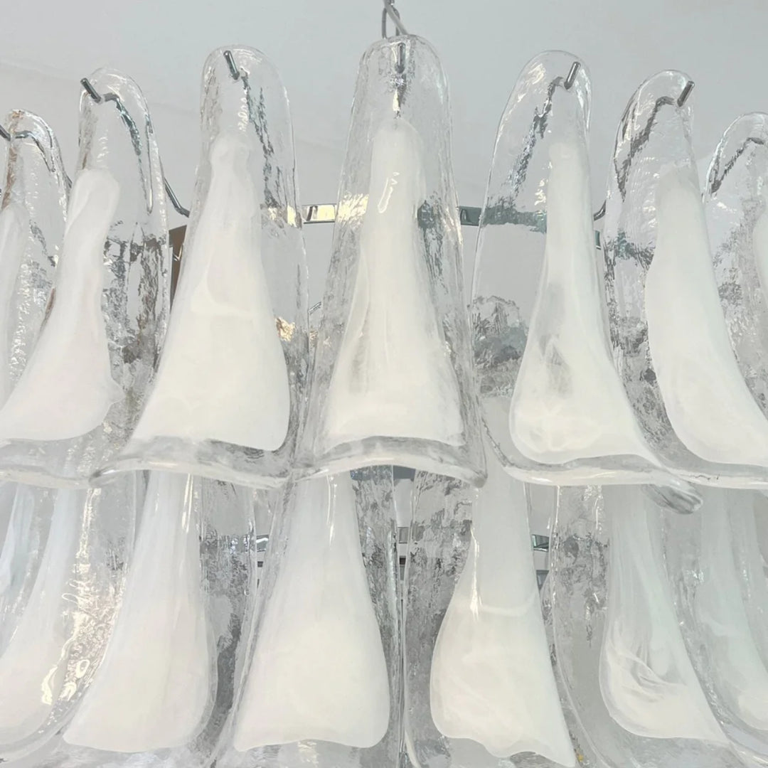 Leaf Feather Murano Glass Chandelier 7