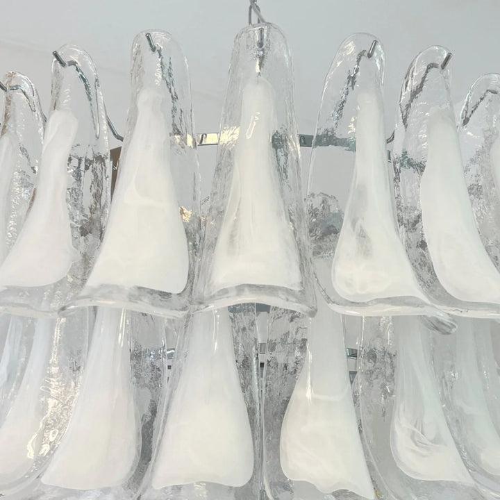Leaf Feather Murano Glass Chandelier 7