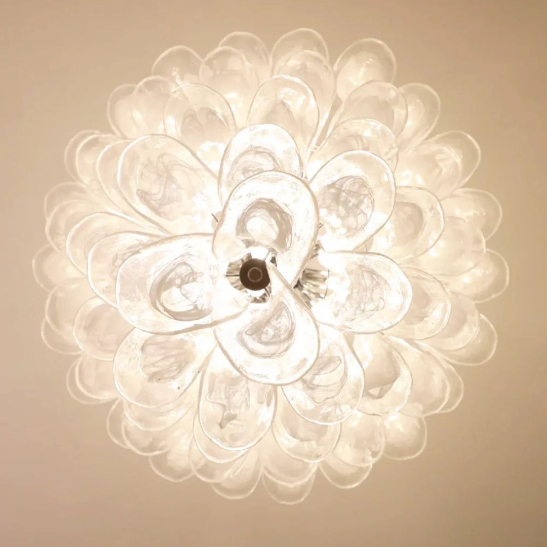 Leaf Feather Murano Glass Chandelier 8