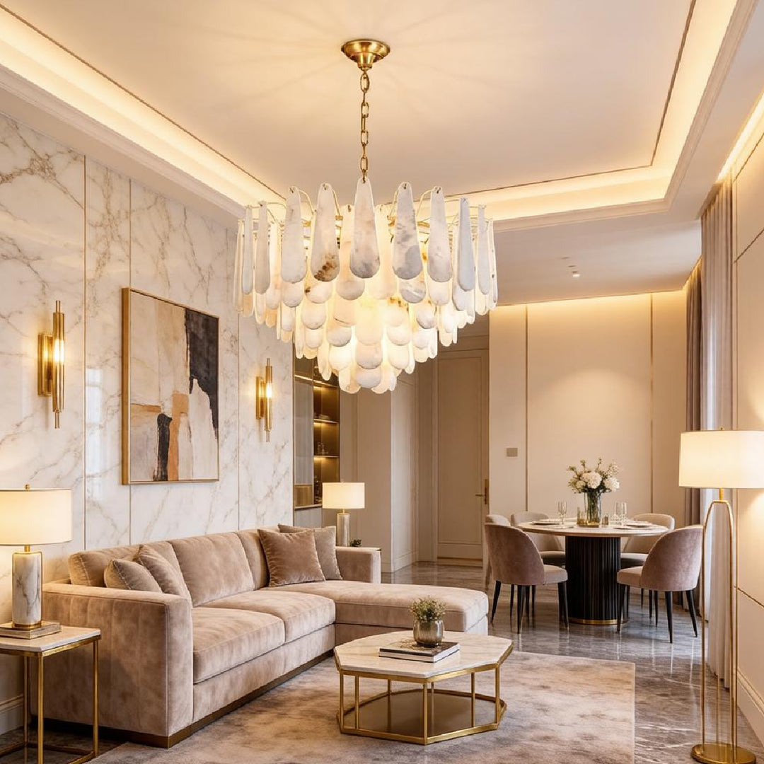 Leon Alabaster Chandelier 6