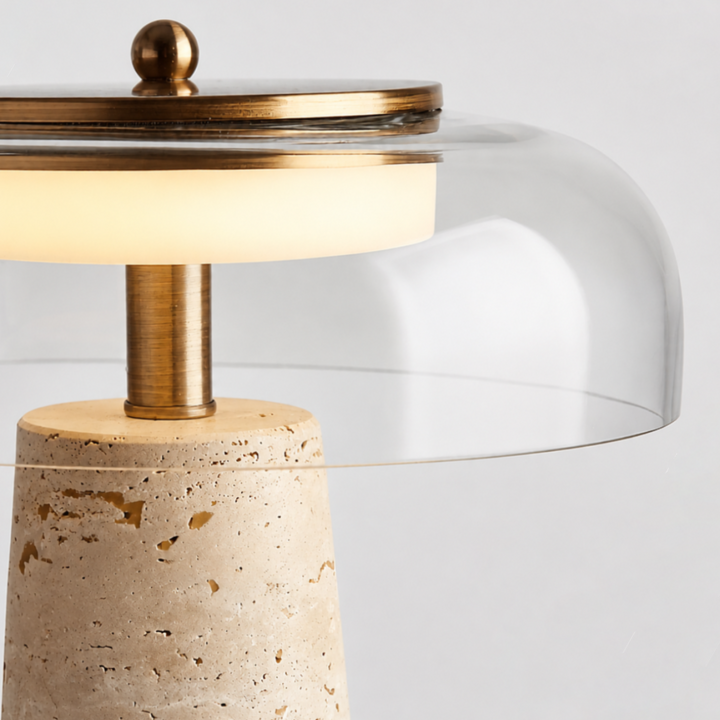 Leravune Travertine Glass Table Lamp 8