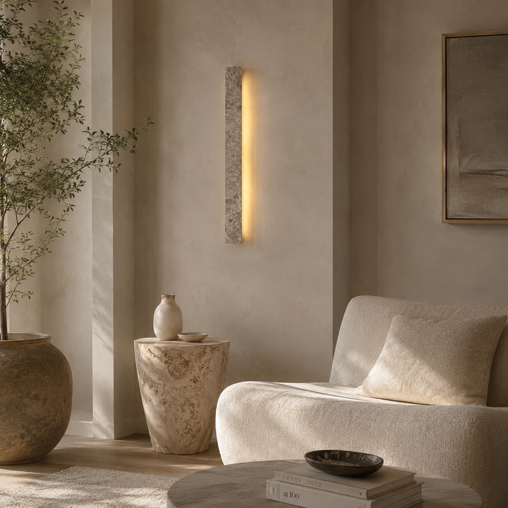 Lervane Travertine Linear Wall Lamp 5
