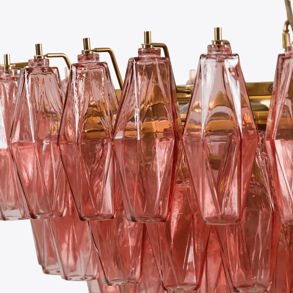 Lilac Pink Murano Glass Chandelier