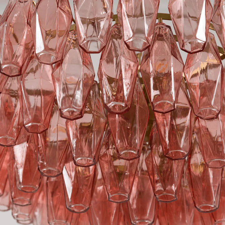 Lilac Pink Murano Glass Chandelier