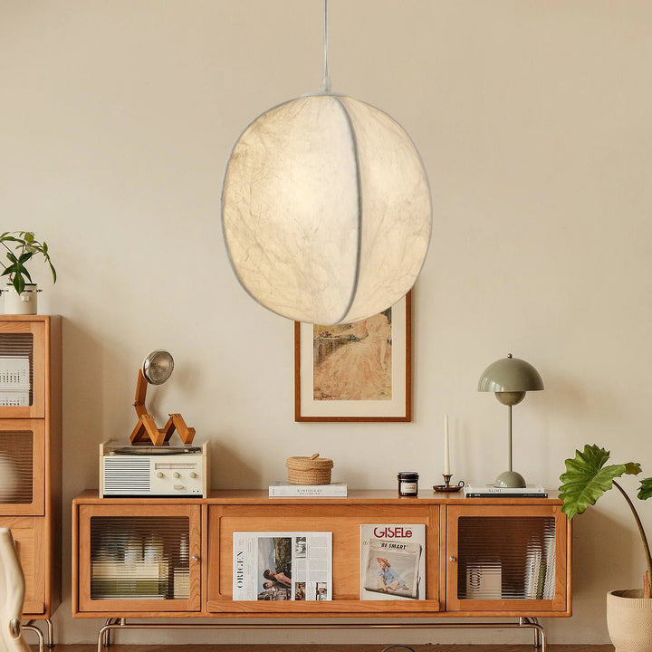 Lilian Silk Sphere Pendant Lamp 11