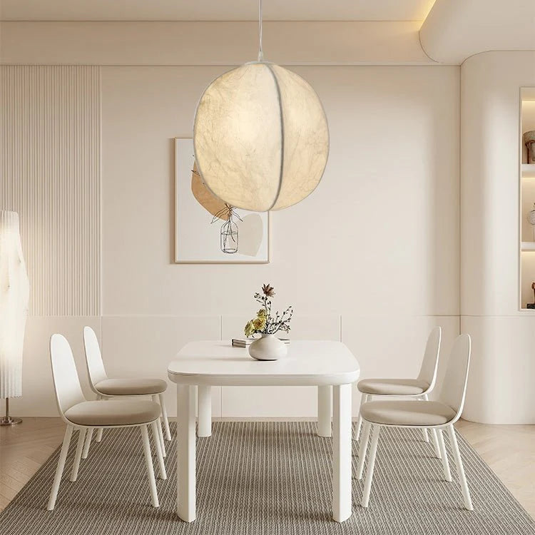 Lilian Silk Sphere Pendant Lamp 9