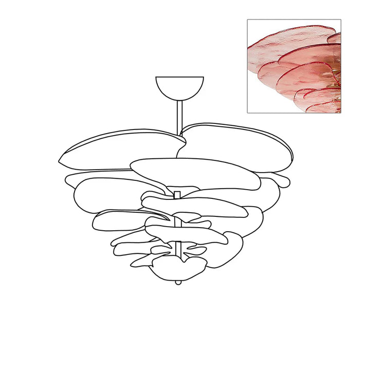 Lilypad Murano Glass Chandelier