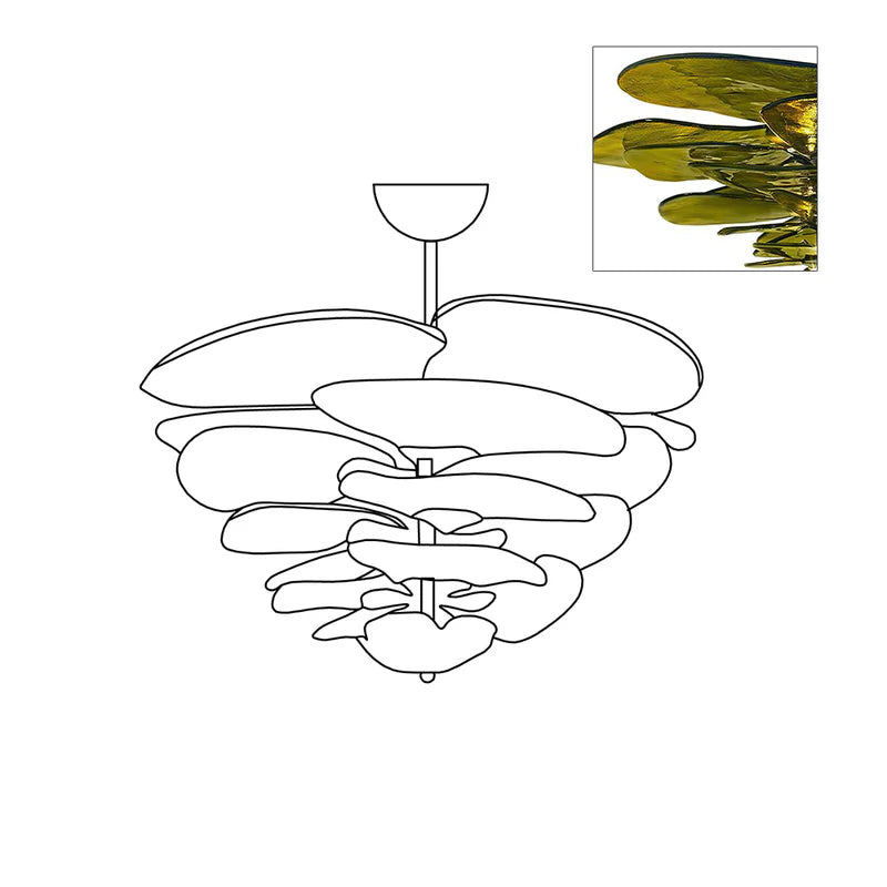 Lilypad Murano Glass Chandelier
