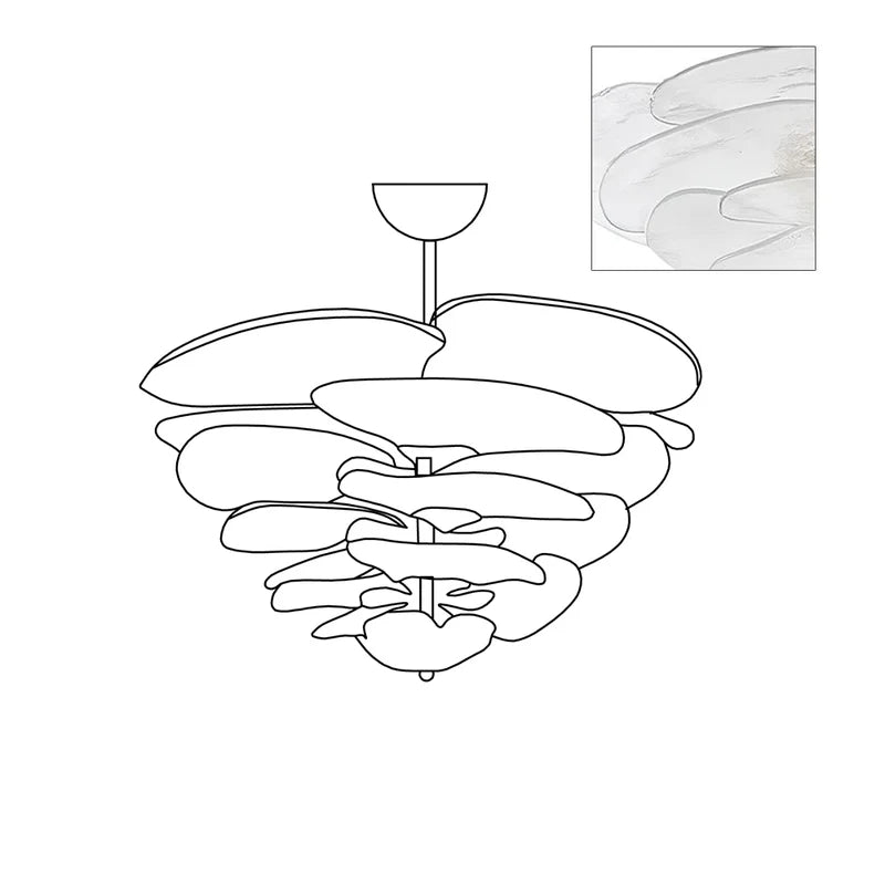 Lilypad Murano Glass Chandelier
