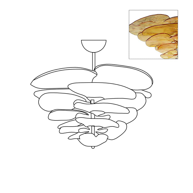 Lilypad Murano Glass Chandelier
