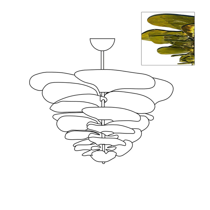 Lilypad Murano Glass Chandelier