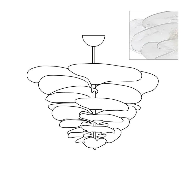 Lilypad Murano Glass Chandelier