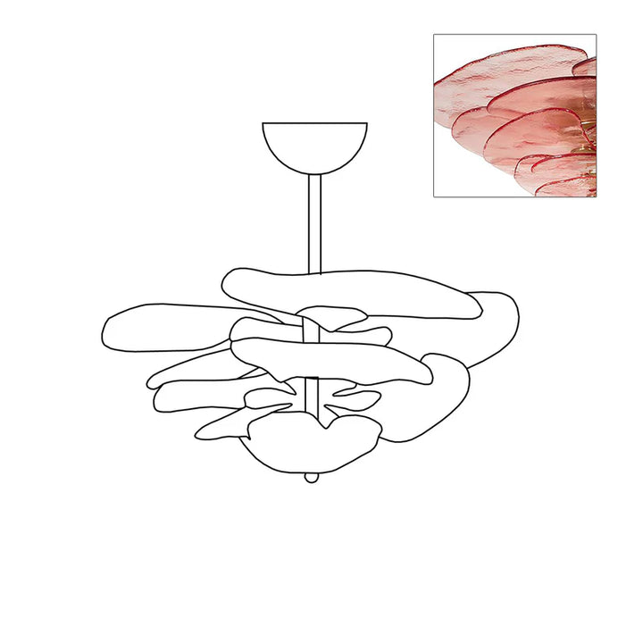 Lilypad Murano Glass Chandelier