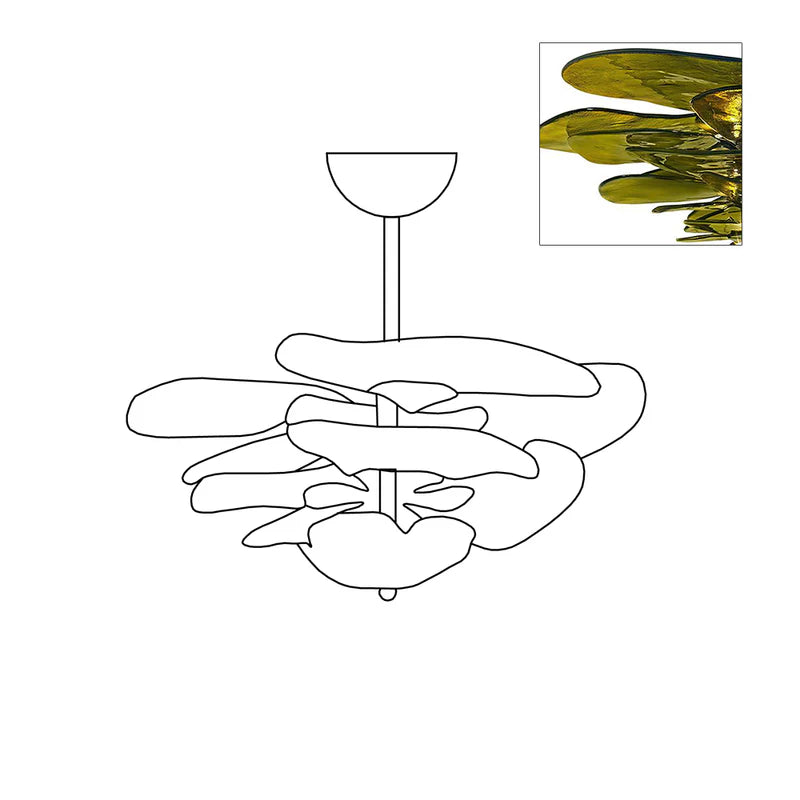 Lilypad Murano Glass Chandelier