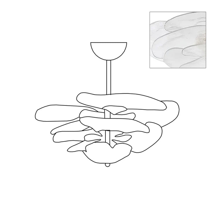 Lilypad Murano Glass Chandelier
