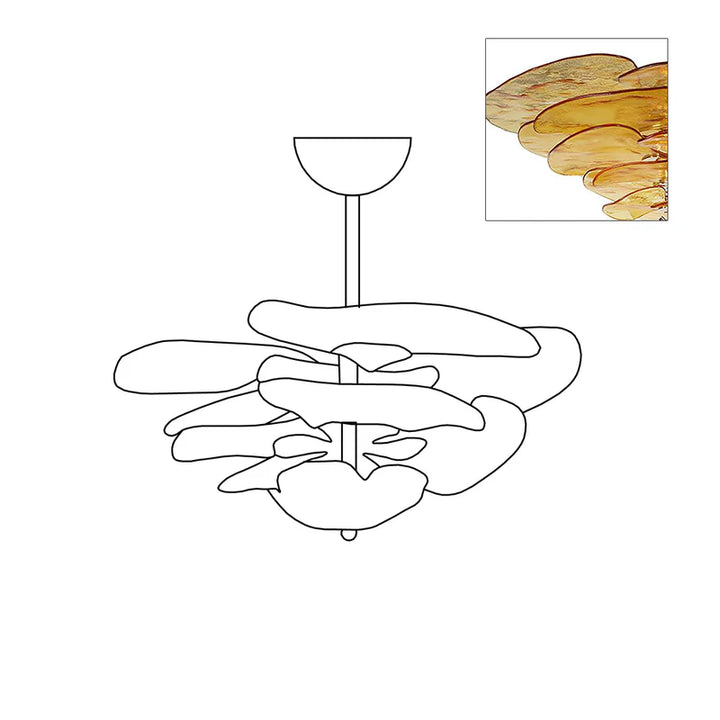 Lilypad Murano Glass Chandelier