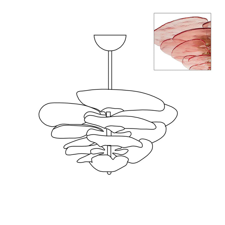 Lilypad Murano Glass Chandelier