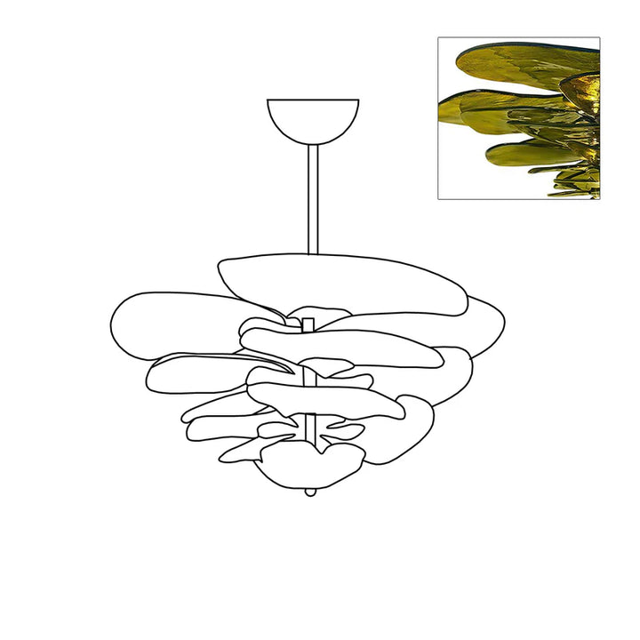 Lilypad Murano Glass Chandelier