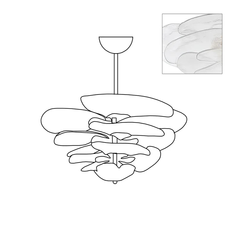Lilypad Murano Glass Chandelier