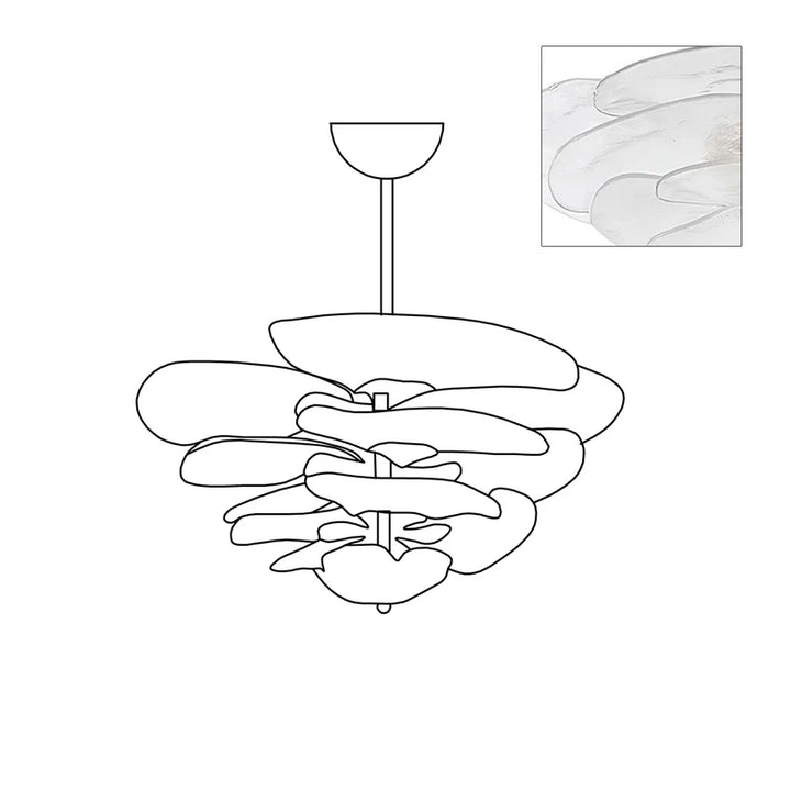 Lilypad Murano Glass Chandelier