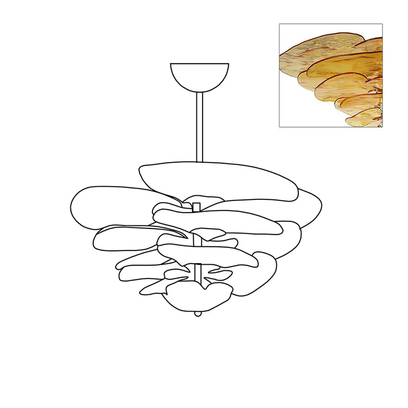 Lilypad Murano Glass Chandelier