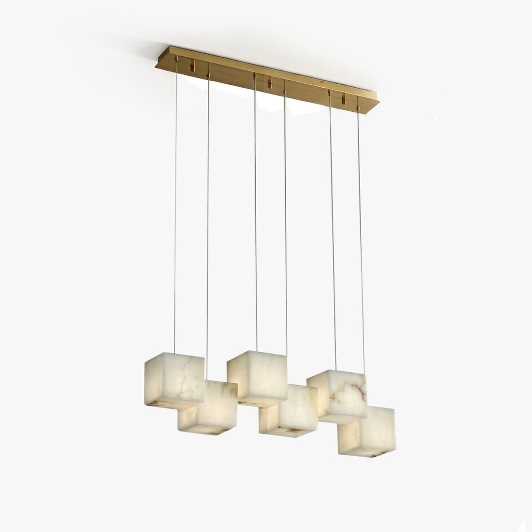 Linear Alabaster Box Chandelier 1