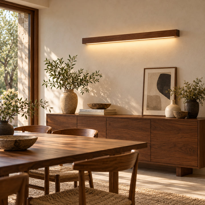 Linvarel Linear Wood Wall Light 2