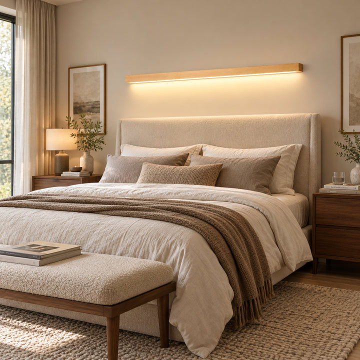 Linvarel Linear Wood Wall Light 3